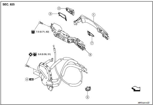 Nissan Rogue Service Manual: Removal and installation - Without